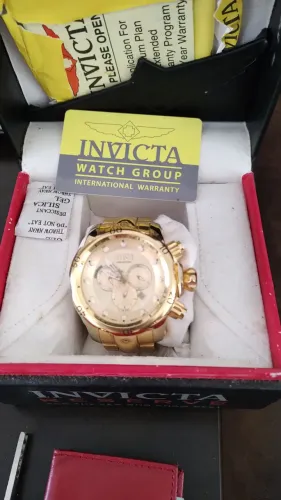 Relogio invicta, banhado ouro 18 original!