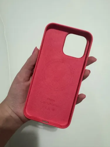 Capa Original Apple com Magsafe Coral para Iphone 15 Pro Max