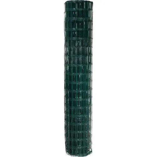 Tela alambrado, verde, malha 10 cm x 5 cm, fio 2,5 mm, com 1,8 m x 25 m (altura x comprime