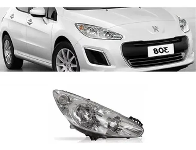 Farol Direito Peugeot 308 2011 2015 MANUAL COM SOQUETE TYC