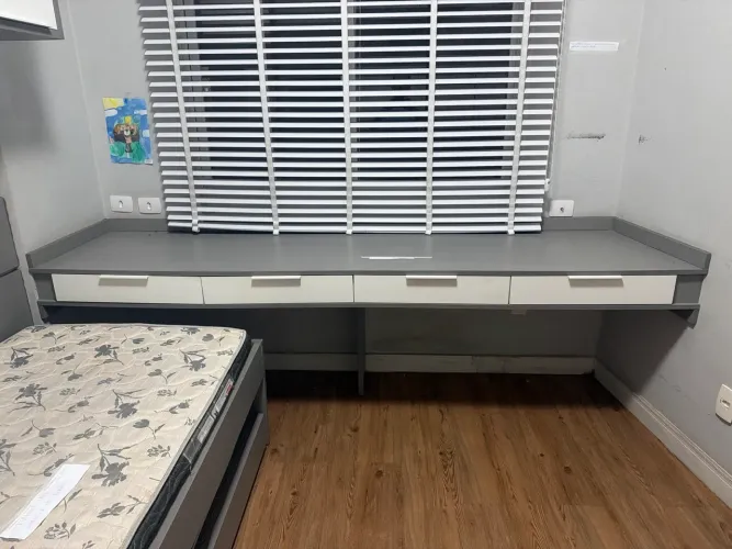 Bancada / Escrivaninha Planejada Todeschini - 2,50 m - 4 Gavetas