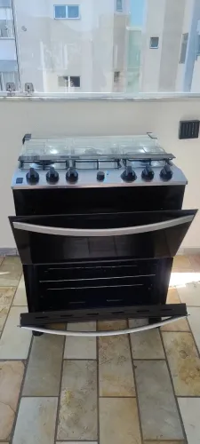 Fogão Brastemp 05 bocas com forno elétrico e forno à gás