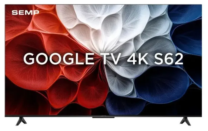 Smart TV SEMP 65 4K 65S62 Google TV em até 15x sem juros e na telerio do nova América