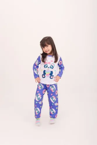 Pijama Mundo Colorá Infantil menina longo tamanho 4 - Suede + Elastano