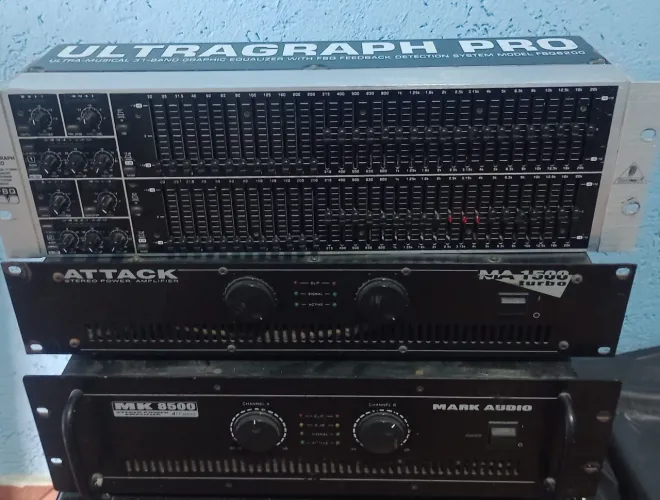Trocas . Em áudio.Equalizador 31 bandas,Attack MA,Mark Audio<br>
