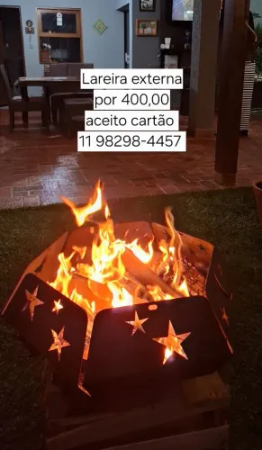 Lareira externa para fogueira