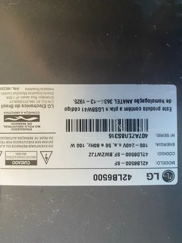 Tb LG42LB6500 display quebrado