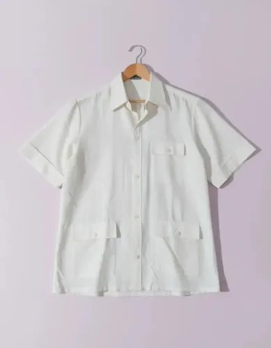 camisa de linho masculina manga curta carlo battistoni