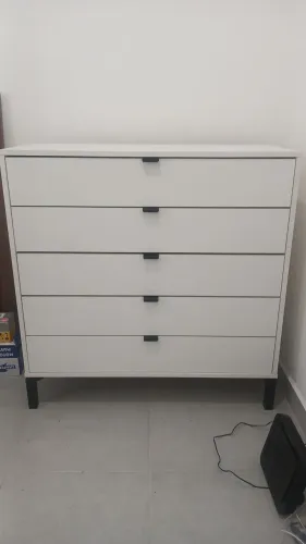 Cômoda Falkk 5 Gavetas Branco Jj