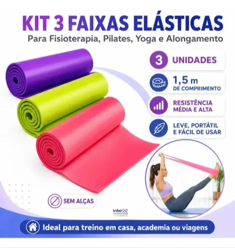 Faixas Fisioterapia Fortalecimento Alongamento 1.5cm