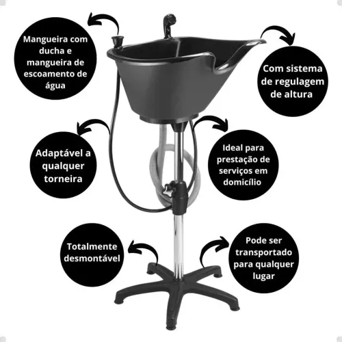 Lavatório portátil para salão (cabeleireiro)