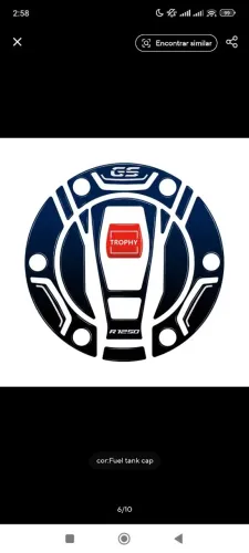 Adesivo Tampa Tanque BMW R1250GS Trophy 2023 3D Resina Epóxi Proteção Premium