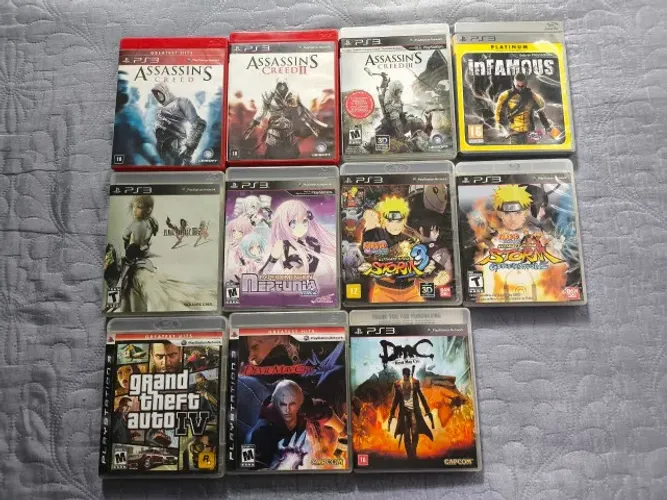 Lote de jogos de PS3 (11 jogos) - Completos com caixa e manual