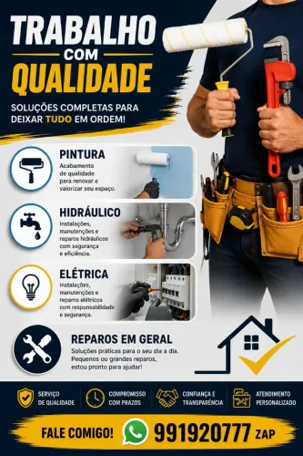 Pintor | Eletricista | Encanador | Reparos Residenciais e Comerciais em Brasília.