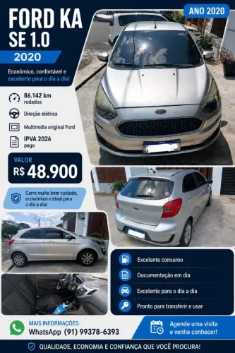 Ford KA 1.0 Se/se Plus Tivct Flex 5P 2020