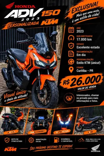 ***VENDO ADV 150 PERSONALIZADA KTM***