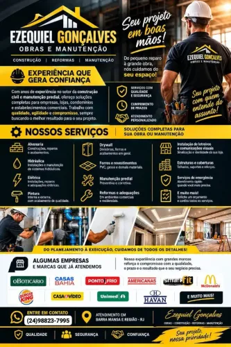 Prestador de serviço manutenção e obra geral