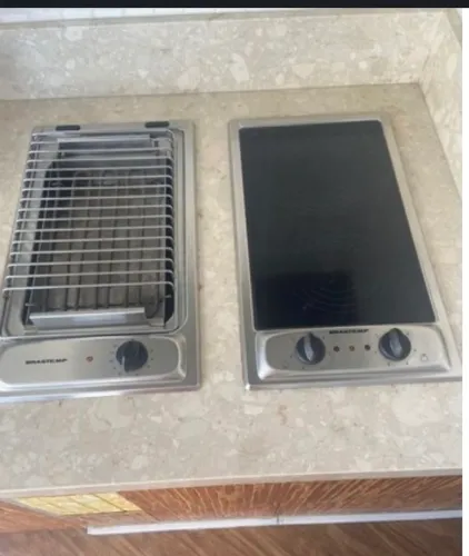 COOKTOP CERÂMICO + CHURRASQUEIRA