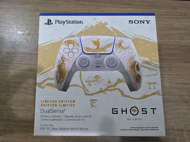 Controle sem fio DualSense® - Edição Limitada Ouro Ghost of Y?tei - PlayStation 5