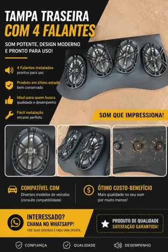 Vendo tampa com 4 fletes bravox. Compatível com Gol G5