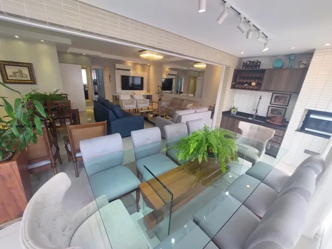 Apartamento Mobiliado para Locação em Santos, Gonzaga, 3 dormitórios, 3 suítes, 5 banheiro
