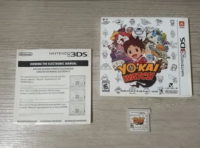 Yo-kai Watch USA Raro Capa Impressa Nintendo 3DS 