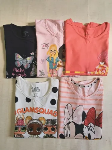 COMBO C/ 5 CAMISETAS INFANTIS - 10 ANOS - PERFEITAS E LINDAS!