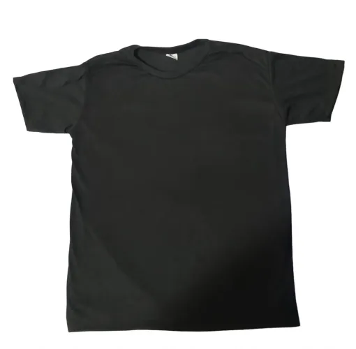 KIT 5 CAMISETAS DRY FIT PRETA LISA M 70X50