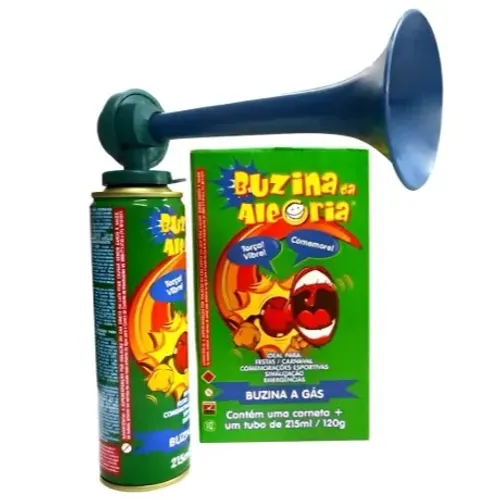 Buzina da Alegria a Gás 250ml - Corneta Copa 2026 Festas Carnaval - Nova