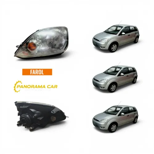 Farol Dianteiro Esquerdo Ford Fiesta 2003-2008 Original