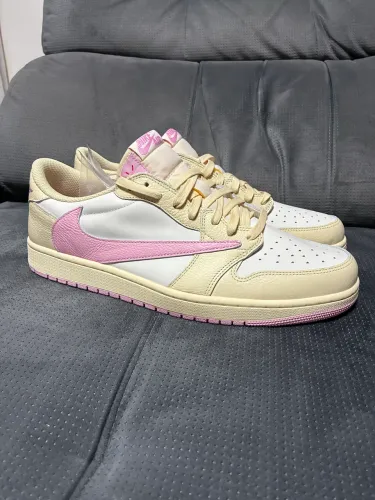 Travis Scott x Air Jordan 1 Low Sail Tropical Pink Shy Pink