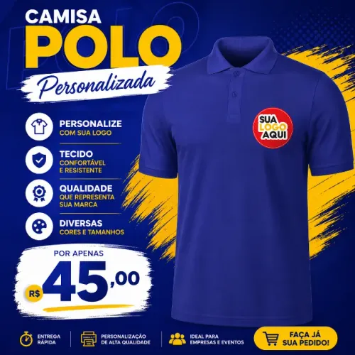 CAMISA POLO PERSONALIZADA COM SUA LOGO
