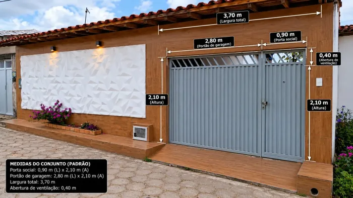 ? PORTÃO DE GARAGEM + PORTA SOCIAL ? R$ 2.000