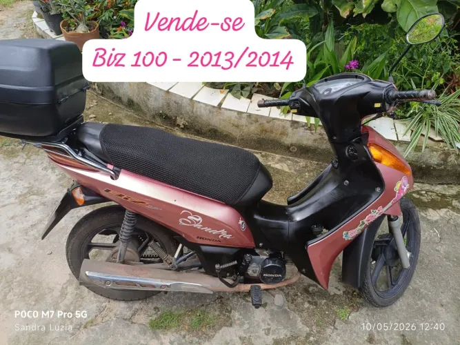 Moto Biz 100 es 2013/2014 na cor goiaba 