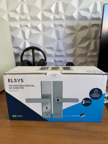 Fechadura Digital de Embutir com Biometria, Elsys, ESF-DE2000B