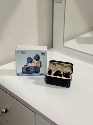 Microfone de Lapela Sem Fio 2.4G USB-C para Celular