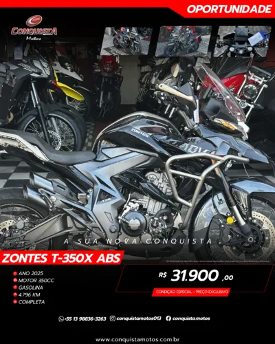 Zontes T350X ABS 2025 | Apenas 4.700Km (COM GARANTIA)