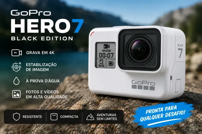 GoPro HERO7 Black - Excelente oportunidade! ?