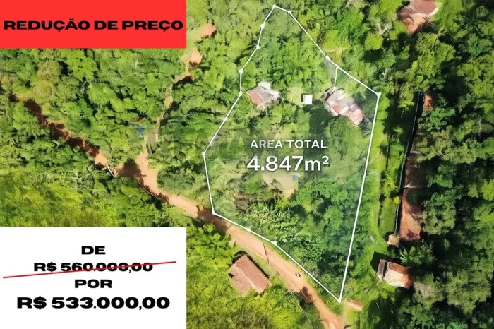 Chácara Sustentável à Venda com 4.874m², 3 Dormitórios, Lago, Nascente e Natureza Exuberan