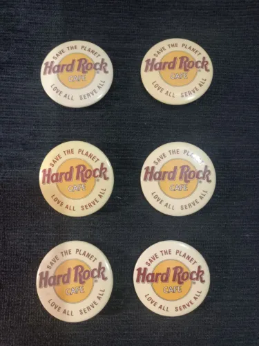6 boton antigo pin HARD.ROCK CAFÉ