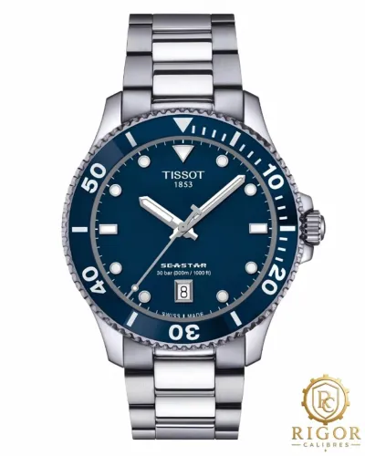 Relógio Tissot Seastar 1000 Quartz: 300m, Mostrador Azul, Aço Inox, Sofisticação Suíça
