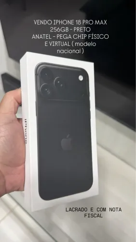 Iphone 18 Pro Max 256gb -Preto- Anatel ( pega chip )