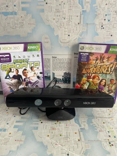 Sensor Kinect Xbox 360 com 2 jogos
