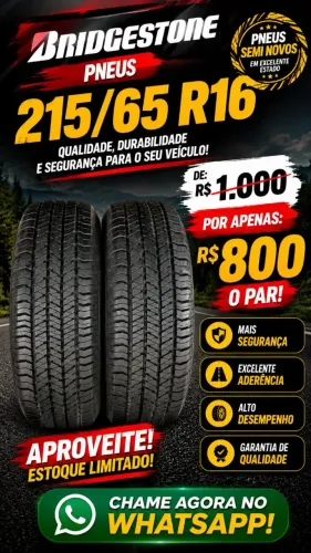2 Pneus Novos Goodyear 215 65 16