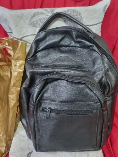 Mochila couro legítimo garantia de 10 anos