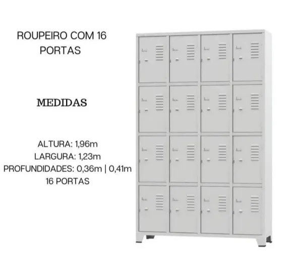 Roupeiro de aço novo