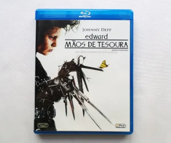Blu-ray do Filme Edward Mãos de Tesoura c/ Johnny Depp (De Tim Burton) Seminovo e Original