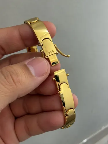 Bracelete Masculino 10mm Banhado a Ouro 18K - 20cm