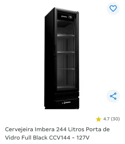 Cervejeira IMBERA 244 litros 127v 