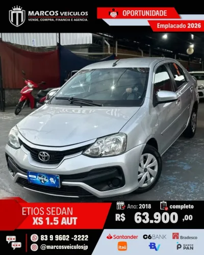 Toyota Etios XS Sedan 1.5 Flex 16V 4P Aut. 2018